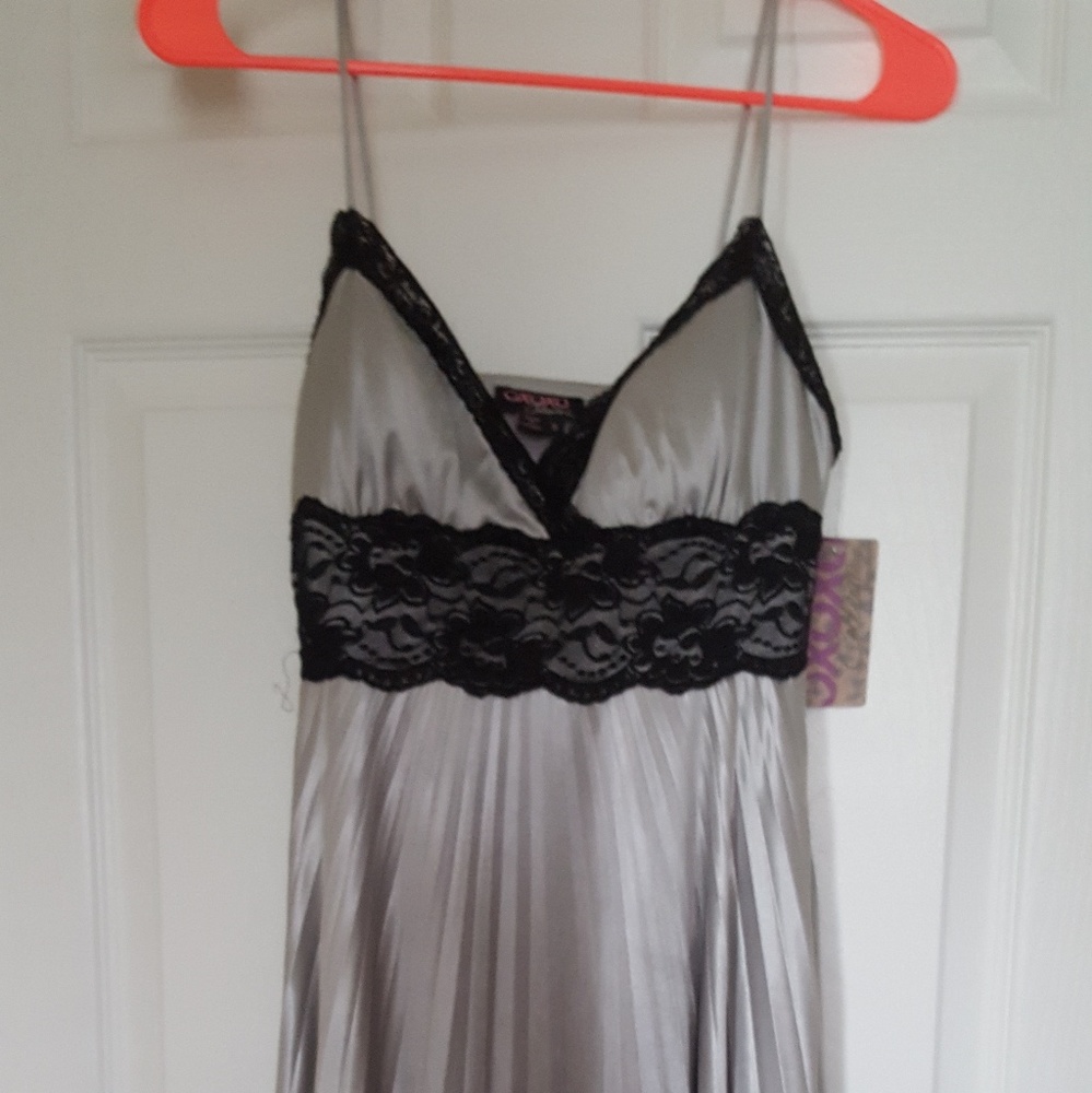 Silky silver dress NET Size Small OXOXO